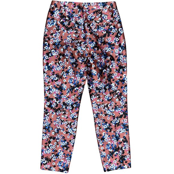 EUC Women's J. CREW Collection Silk and Wool Blend Floral Lined Pants | Size 2 - Picture 3 of 12